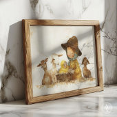 ヴィンテージ出生シ絵を描ーンのママとベビー ポスター