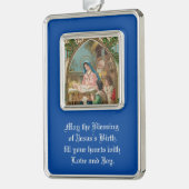 ヴィンテージ出生枠オーナメント シルバープレートフレームオーナメント (左)