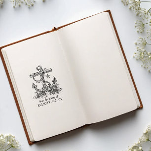 ヴィンテージ出荷いかり蔵書票 ラバースタンプ