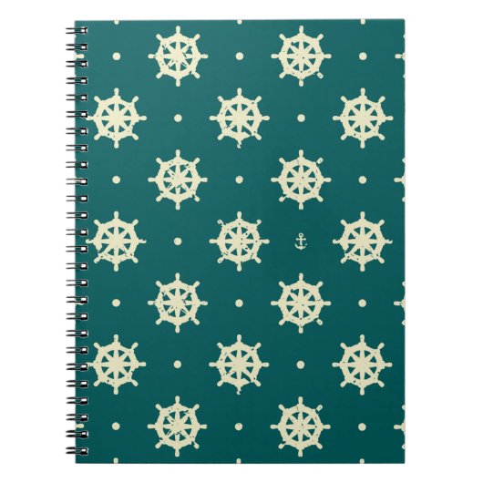 ヴィンテージ出荷車輪パターン ノートブック (正面)