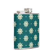 ヴィンテージ出荷車輪パターン フラスク (右)