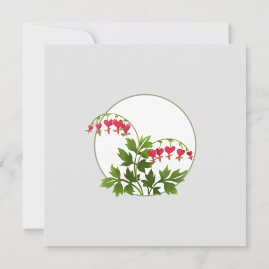 ヴィンテージ出血ハートフローラ結婚式招待状 招待状 (裏面)