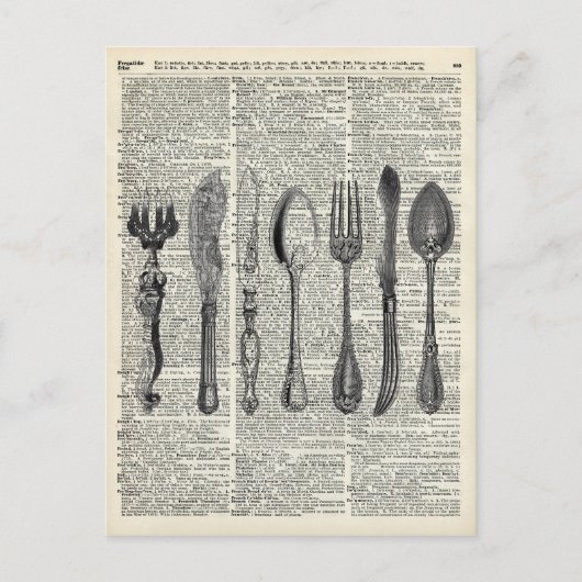 ヴィンテージ刃物セット ポストカード (正面)