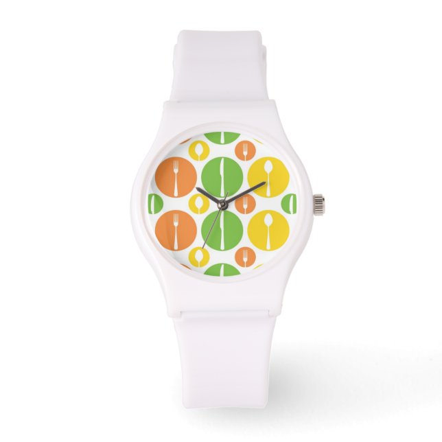 ヴィンテージ刃物パターン 腕時計 (正面)