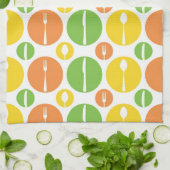 ヴィンテージ刃物模様 キッチンタオル (折り畳み)