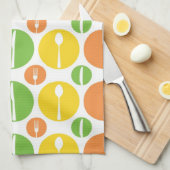 ヴィンテージ刃物模様 キッチンタオル (四つ折り)