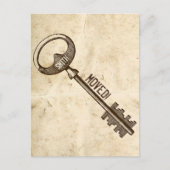 ヴィンテージ分与アンティーク鍵の住所の変更 案内ポストカード (正面)