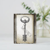 ヴィンテージ分与アンティーク鍵の住所の変更 案内ポストカード (スタンド正面)