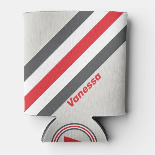 ヴィンテージ分割Wingtipストライプの名前 缶クーラー (正面)
