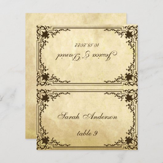 ヴィンテージ分版名結婚の座席表 (正面/裏面)