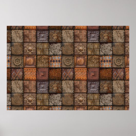 ヴィンテージ分離用の壁タイルポスター ポスター (正面)