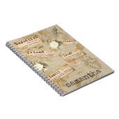 ヴィンテージ切り離し仕訳帳ことわざ語 ノートブック (右側)