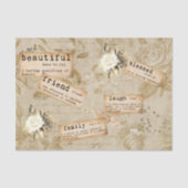 ヴィンテージ切り離し仕訳帳ことわざ語 薄葉紙 (正面)