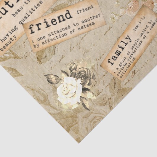 ヴィンテージ切り離し仕訳帳ことわざ語 薄葉紙 (詳細)