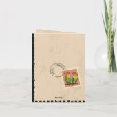 ヴィンテージ切手の結婚式招待状 招待状 (裏面)