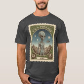 ヴィンテージ切手エイリアン Tシャツ (正面)