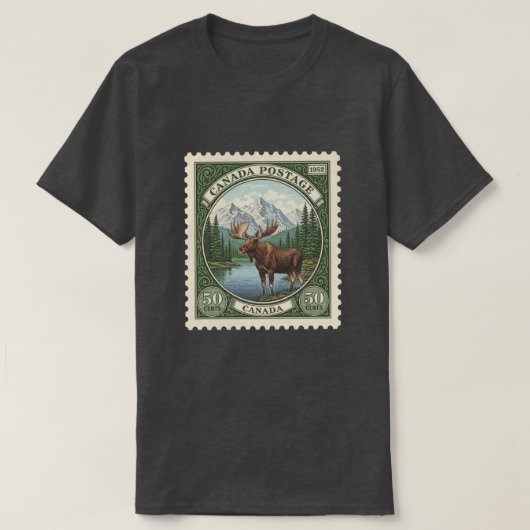 ヴィンテージ切手カナダ Tシャツ (デザイン正面)