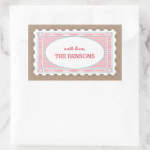 ヴィンテージ切手ギフトラベルシール 長方形シール (バッグ)