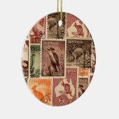 ヴィンテージ切手コレクション セラミックオーナメント (右)