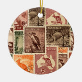 ヴィンテージ切手コレクション セラミックオーナメント (正面)