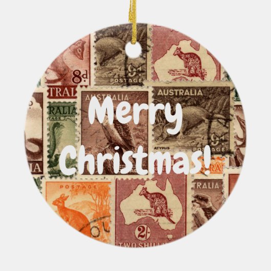 ヴィンテージ切手コレクション セラミックオーナメント (裏面)