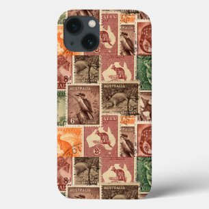 ヴィンテージ切手コレクション iPhone 13ケース