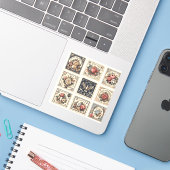 ヴィンテージ切手スタイルスタンプ シール (ノートパソコンとiPhone)