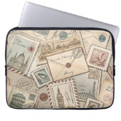 ヴィンテージ切手ノートパソコンケース ラップトップスリーブ (正面)