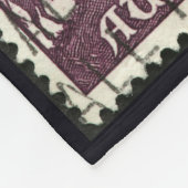 ヴィンテージ切手フローラフリースブランケット フリースブランケット (角)