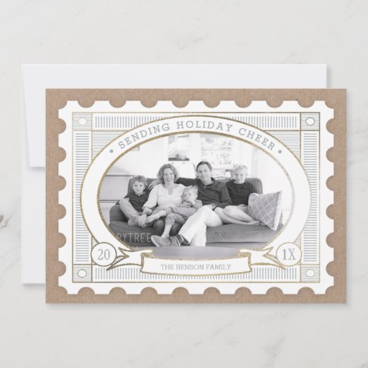 ヴィンテージ切手ホリデーカード シーズンカード (正面)
