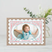 ヴィンテージ切手ホリデーカード シーズンカード (スタンド正面)