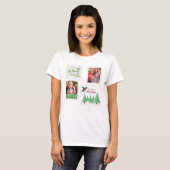 ヴィンテージ切手2家族の写真クリスマス Tシャツ (正面フル)