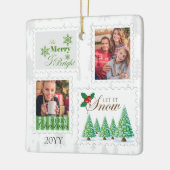 ヴィンテージ切手2家族写真 セラミックオーナメント (左)