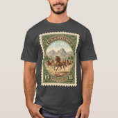 ヴィンテージ切手 ワイルドホース Tシャツ (正面)