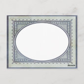 ヴィンテージ切手 結婚式招待状 ポストカード (裏面)