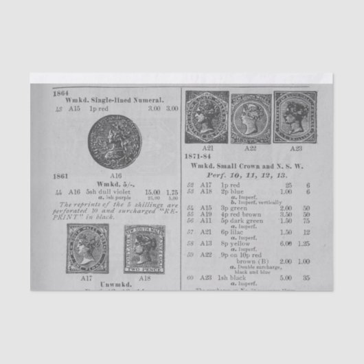 ヴィンテージ切手 薄葉紙 (正面)