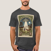 ヴィンテージ切手UFO Tシャツ (正面)