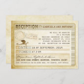 ヴィンテージ切符の受付 招待状 (正面/裏面)