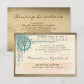 ヴィンテージ切符 結婚式 古い海事 受付カード エンクロージャーカード (正面/裏面)