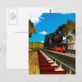 ヴィンテージ列図解入りの、写真付きの列 ポストカード (正面/裏面)