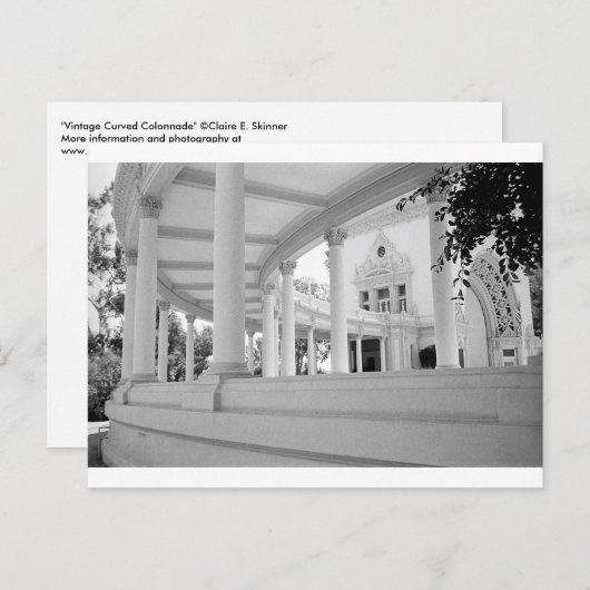 ヴィンテージ列構造の白黒の写真 ポストカード (正面/裏面)