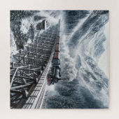 ヴィンテージ列車で山の谷のトレッスル ジグソーパズル (横)