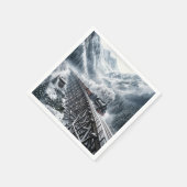 ヴィンテージ列車で山の谷のトレッスル スタンダードカクテルナプキン (角)