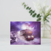 ヴィンテージ列車のクリスマスハガキ ポストカード (スタンド正面)