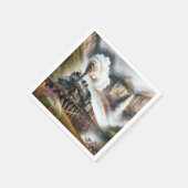 ヴィンテージ列車の中の蒸気機関車 スタンダードカクテルナプキン (角)