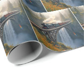 ヴィンテージ列車の中の蒸気機関車 ラッピングペーパー (ロールコーナー)