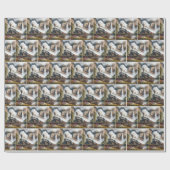 ヴィンテージ列車の中の蒸気機関車 ラッピングペーパー (フラット)