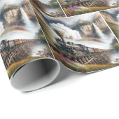 ヴィンテージ列車の中の蒸気機関車 ラッピングペーパー (ロールコーナー)