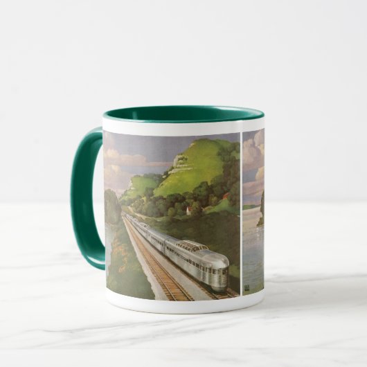 ヴィンテージ列車の休暇、国の機関車 マグカップ (正面左)