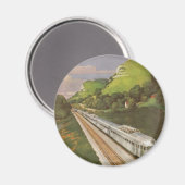 ヴィンテージ列車の休暇、国の機関車 マグネット (正面/裏面)